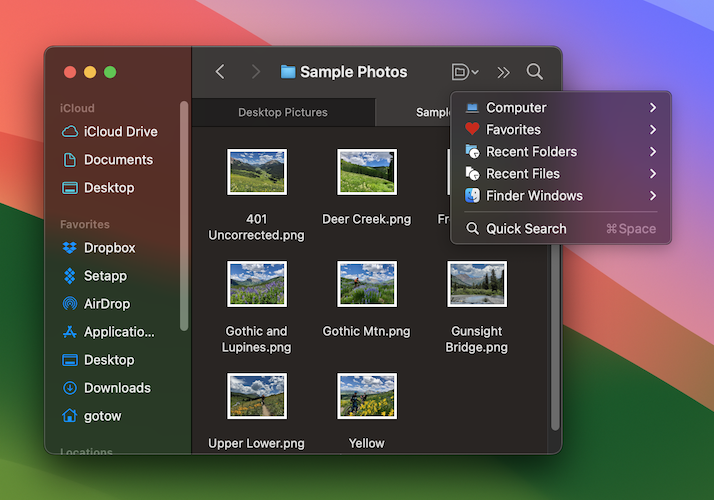 Default Folder X 5.1.9 reopens Finder windows, hides file extensions Image