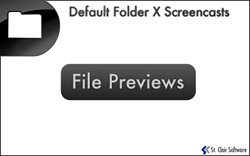 Screencast: Default Folder X Previews